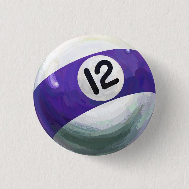 12 Ball Pinback Button (Front)