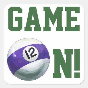 12 Ball Square Sticker