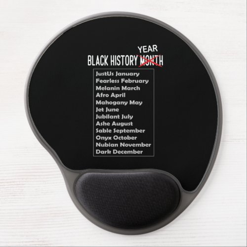 12 Black History Month African American Black Prid Gel Mouse Pad