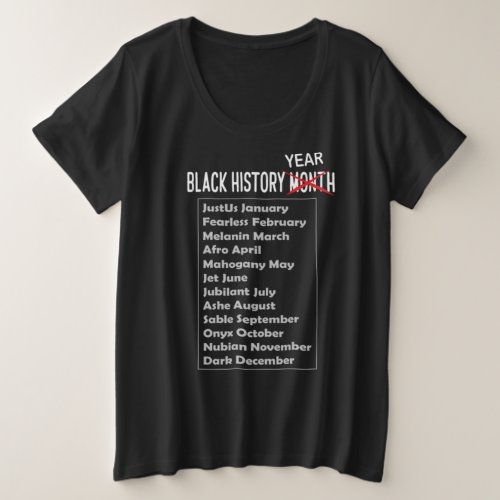 12 Black History Month African American Black Prid Plus Size T_Shirt