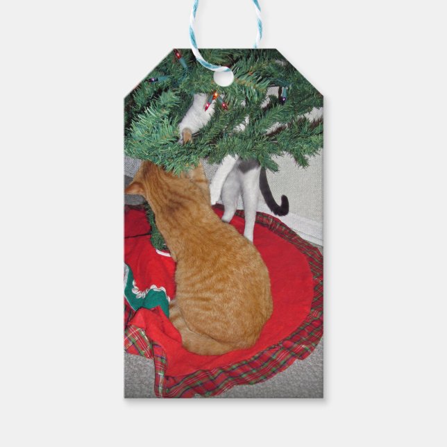 12 Cats a-Climbing Gift Tags (Front)