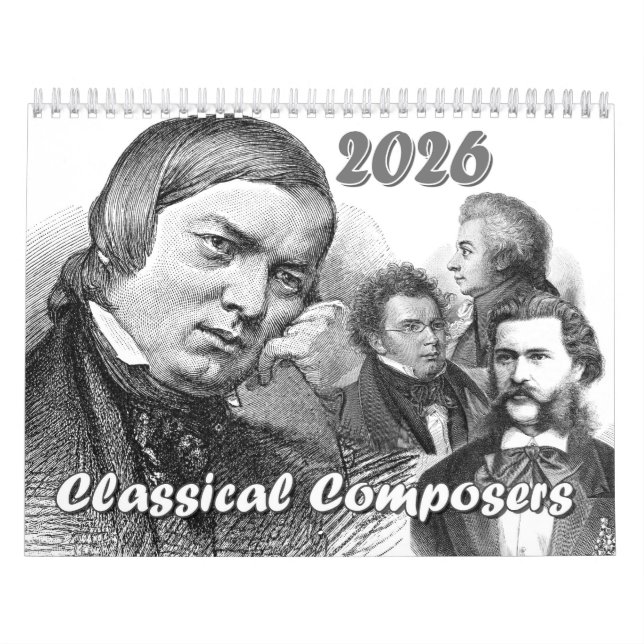 12 Composers / 12 Combinations, 2026  Calendar (Cover)