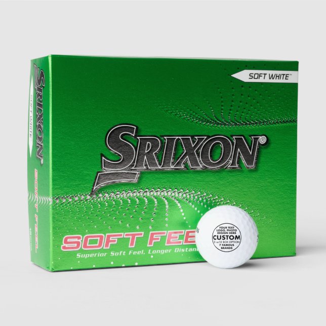12 Custom Personalized Srixon Soft Feel Golf Balls (Packaging)