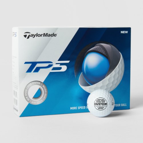 12 Custom Personalized Taylor Made TP5 Golf Balls
