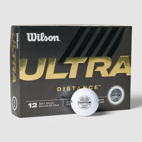 12 Custom Personalized Wilson Ultra 500 Distance Golf Balls