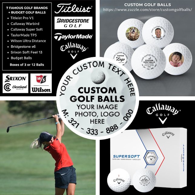 12 Custom Photo Logo Callaway Supersoft Golf Balls (CUSTOM GOLF BALLS
https://www.zazzle.com/store/customgolfballs/)