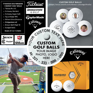 12 Custom Photo Logo Callaway Warbird Golf Balls