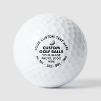 12 Custom Photo Text Budget Promotional Golf Balls
