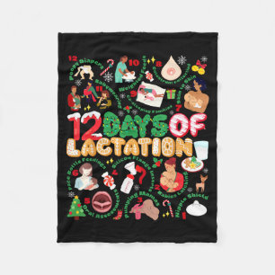 12 Day Of Ibclc Lactation Consultant Breastfeeding Fleece Blanket
