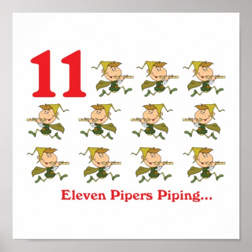 12 days eleven pipers piping poster