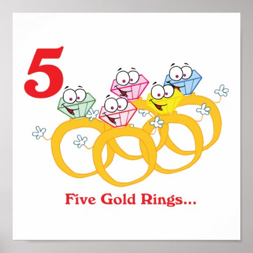 12 days five gold rings poster