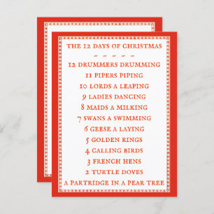 12 DAYS LYRICS Postcard II