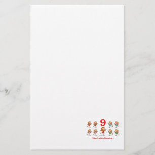 12 days nine ladies dancing stationery