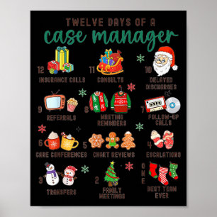 12 Days Nurse Case Management Christmas Case Manag Poster