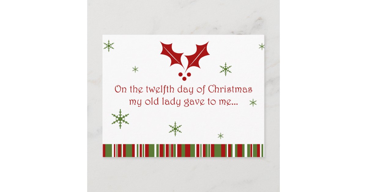 12 Days of a Redneck Christmas Holiday Postcard Zazzle 12 Days Redneck Christmas