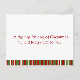 12 Days of a Redneck Christmas Holiday Postcard