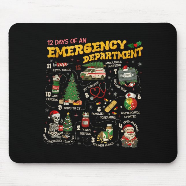 12 Days Of An Emergency Department, Er Nurse Chris Mouse Pad (Front)