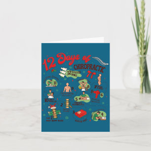 12 Days Of Chiropractic Christmas Chiropractor  Thank You Card