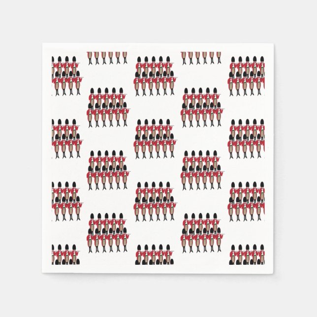12 Days of Christmas 11 Pipers Piping Napkins (Front)