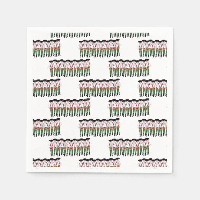 12 Days of Christmas 12 Drummers Drumming Napkins (Front)