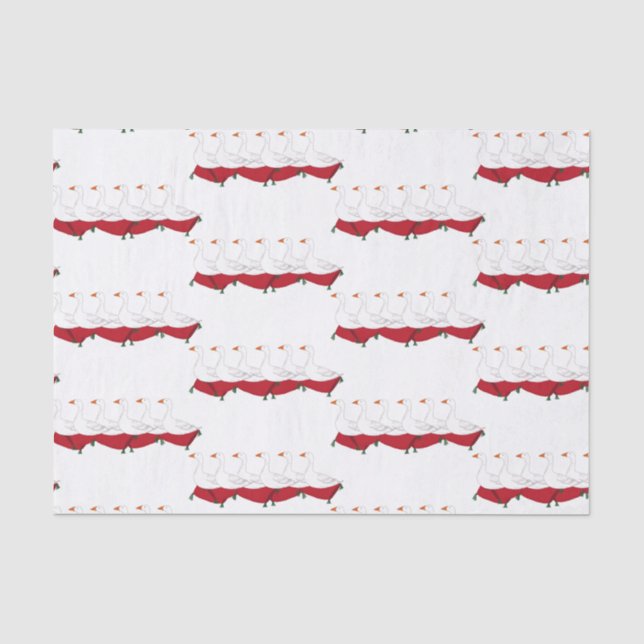 12 Days of Christmas 6 Geese A-Laying Tissue Paper (Front)