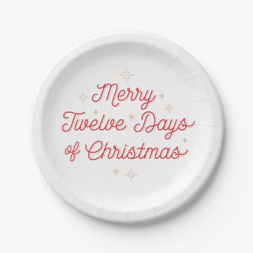 12 Days of Christmas 7 Paper Plates