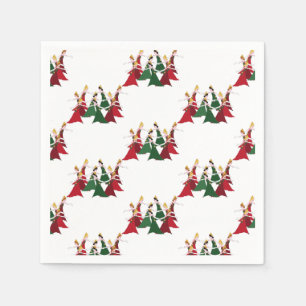 12 Days of Christmas 9 Ladies Dancing Napkins