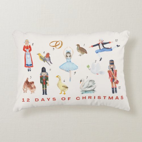 12 DAYS OF CHRISTMAS  ACCENT PILLOW