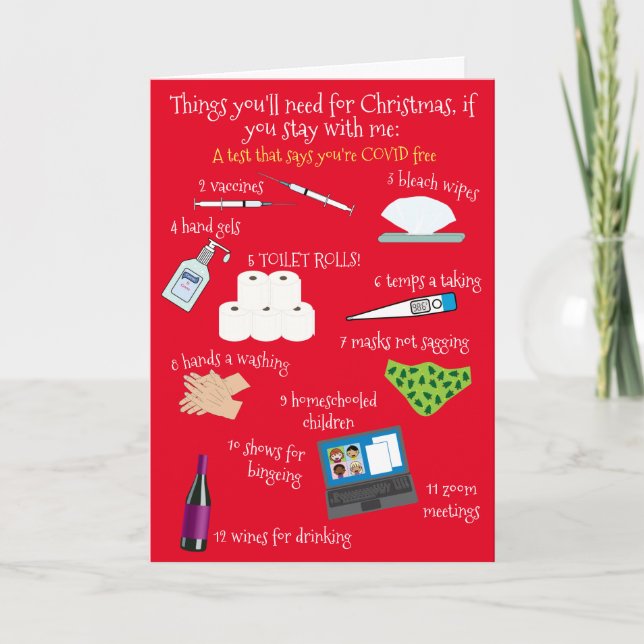 12 Days of Christmas and COVID Card (Front)