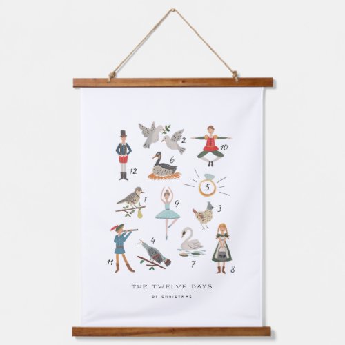 12 Days of Christmas Art Print Hanging Tapestry