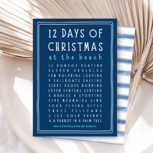 12 Days of Christmas Beach Style Holiday Card