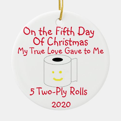 12 days of Christmas Ceramic Ornament