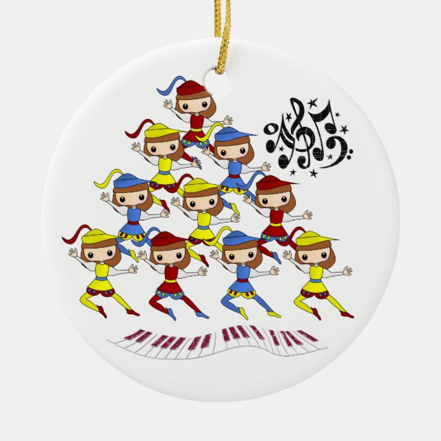 12 Days of Christmas Ceramic Ornament (Front)
