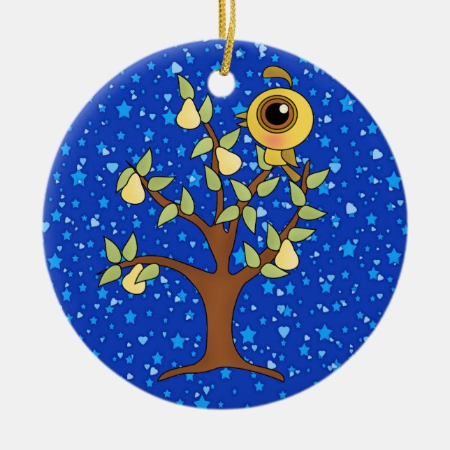 12 Days of Christmas Ceramic Ornament (Front)