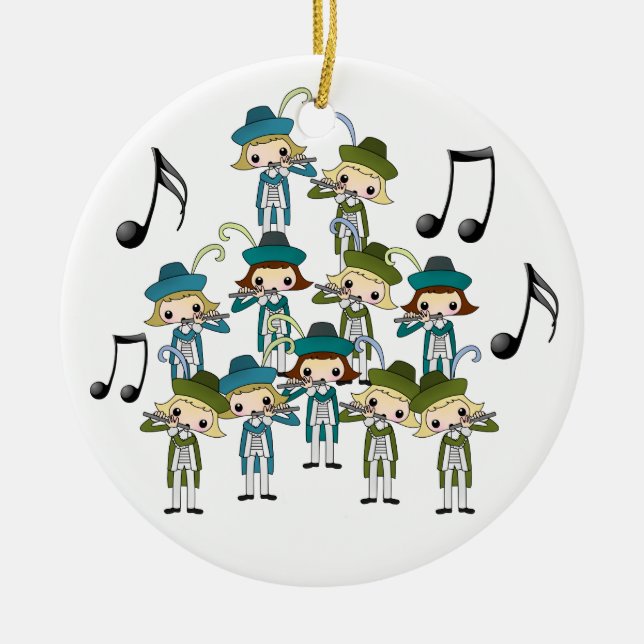 12 Days of Christmas Ceramic Ornament (Front)