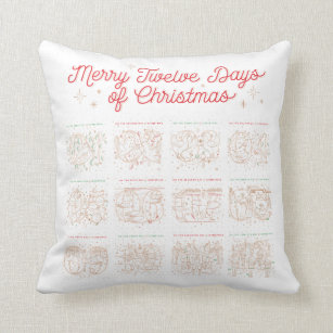 12 Days Of Christmas Pillow | Little Birdie