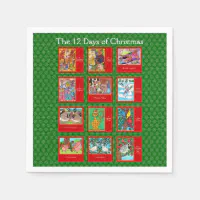 The Twelve Days of Christmas Your Border Color Paper Dinner
