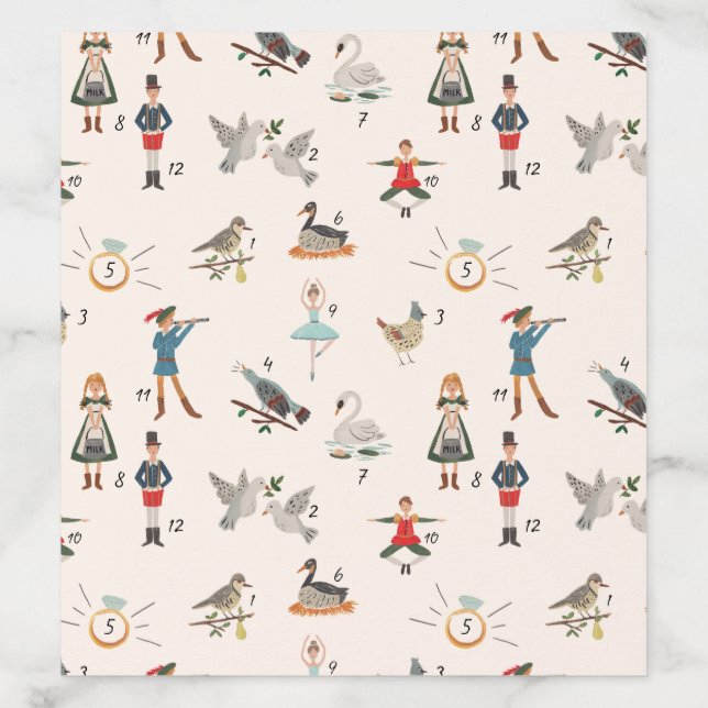 12 Days of Christmas Envelope Liner (Design)