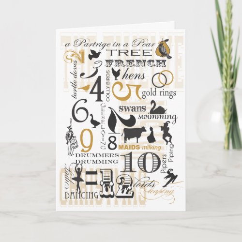 12 Days of Christmas Greeting Card