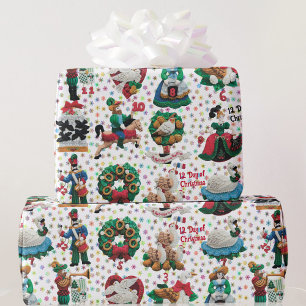 12 Days of Christmas Handmade Felt Ornaments Wrapping Paper