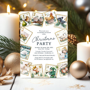 12 Days of Christmas Holiday Party Invitation