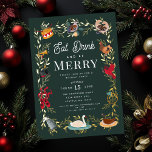 12 Days of Christmas Holiday Party Invitation Foil Invitation<br><div class="desc">Celebrate the season with this 12 Days of Christmas Holiday Party design. You can customize this further by clicking on the "PERSONALIZE" button. Matching Items in our shop for a complete party theme.</div>