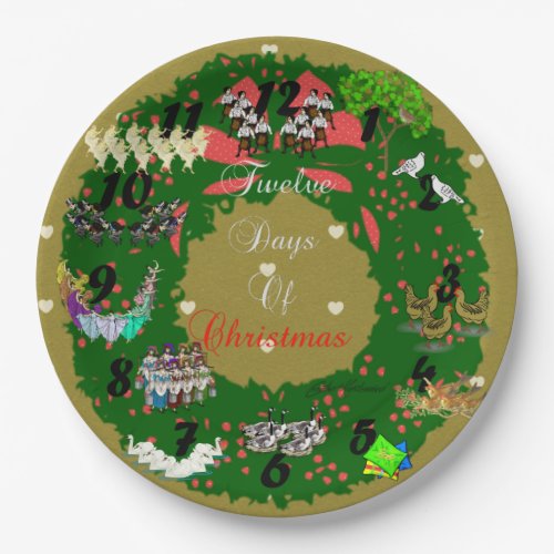 12 Days of Christmas Holiday Party Theme Plate