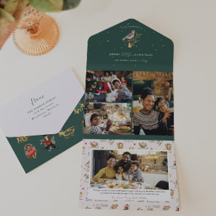 12 Days of Christmas Holiday Photo Collage All In One Invitation