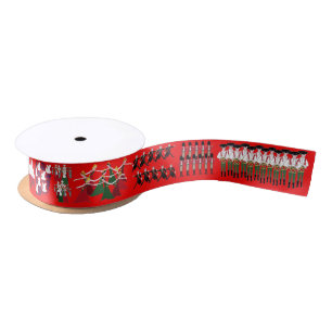 12 Days of Christmas Holiday Red Satin Ribbon