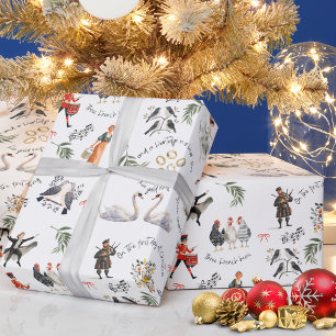12 Days of Christmas Holiday Wrapping Paper