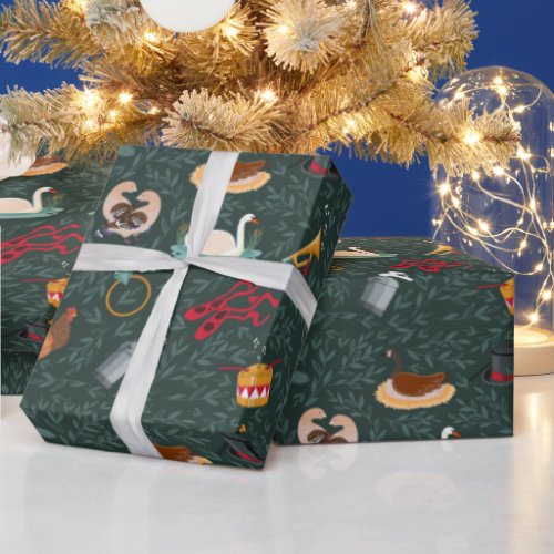 12 Days of Christmas Holiday Wrapping Paper