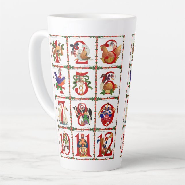 12 Days of Christmas Latte Mug (Left Angle)