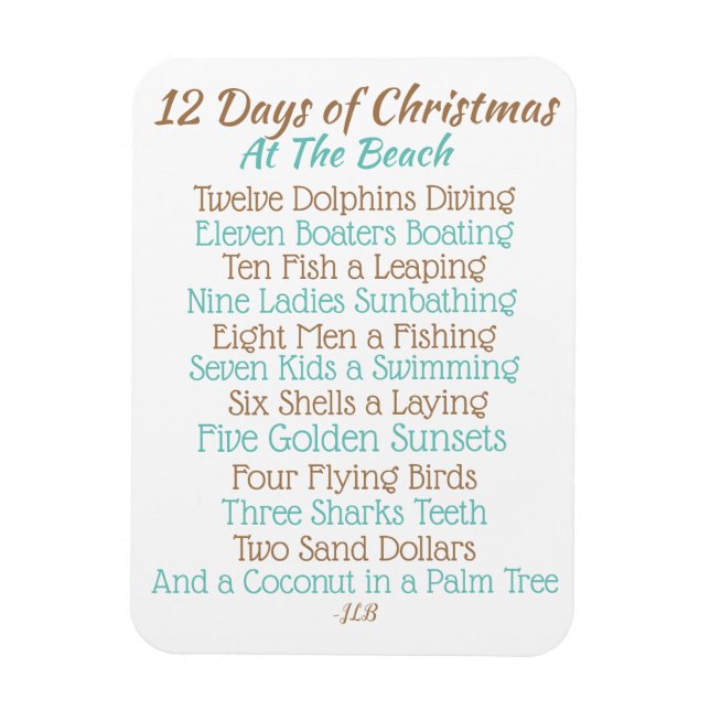 12 Days of CHristmas Magnet (Vertical)