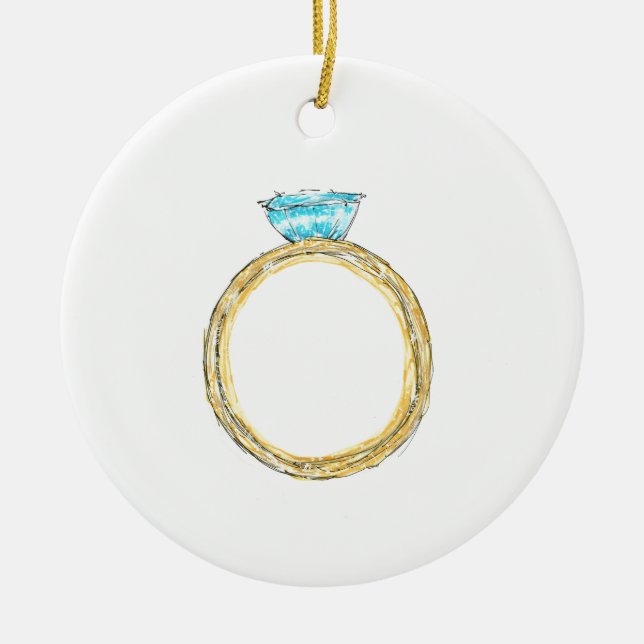 12 Days of Christmas Ornament - Five Golden Rings (Front)